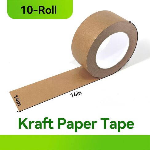 10-Pack Brown Packing Tape 2" x 50 Yards – Heavy Duty Brown Tape Packing for Moving, Shipping & Storage | Strong Adhesive, No Splitting, Easy Tear | Must-Have for Secure Box Sealing in Saudi Arabia