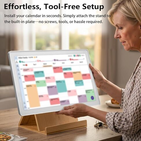 Digital Calendar Stand Compatible with Skylight Calendar, Compatible with Skylight Calendar Stand, Holder for Skylight Calendar Max 27 Inch, Easy Installation in Saudi Arabia