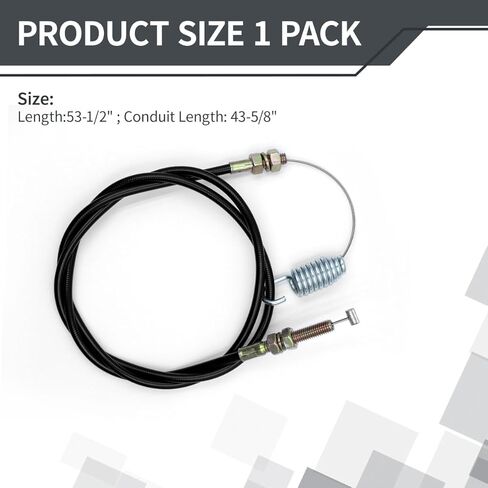 946-0908 Clutch Control Cable Compatible With MTD C-ub Cadet White Outdoor 430 440 RT-60 RTS-50 Tiller, Replaces 746-0908, 53-1/2 Inch (1 Pack) in Saudi Arabia