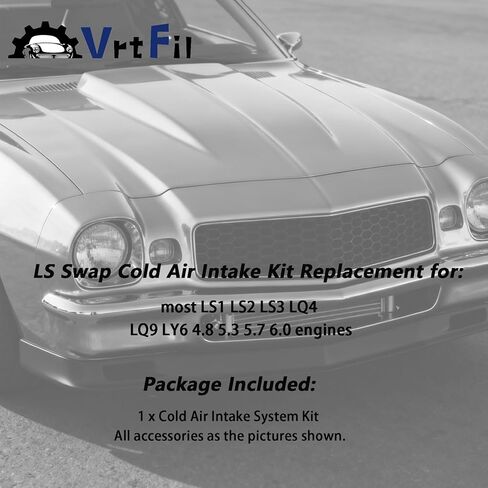 4 بوصة LS مبادلة مدخل هواء بارد عدة لاستبدال LS1 LS2 LSX LQ4 LQ9 4.8L 5.3L 5.7L 6.0L محركات Restomod in Kuwait