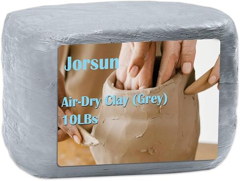 JOAWSOME Natural Air-Dry Clay Kaolin, Non-Toxic All-Purpose Compound 10LBs, All-Purpose Modeling Clay (Gray) in Saudi Arabia