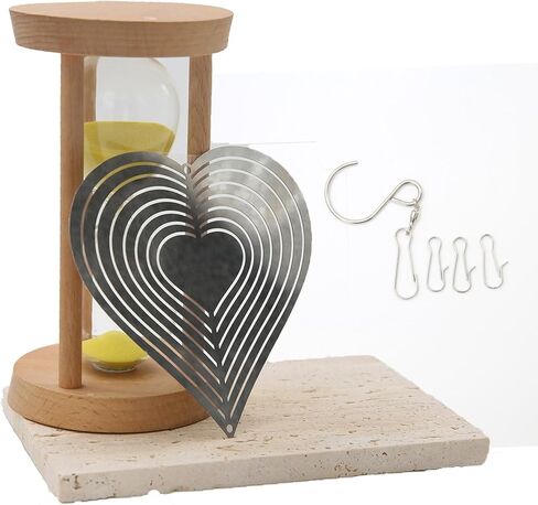 Stainless Steel Hawk Deterrent for Yard - Bird deterrents for Outside, 9 Reflective Discs Set to Deter Pigeons, Sparrows & Swallows from Your Garden, Patio & Home (Heart Design) kkmilamila in Saudi Arabia