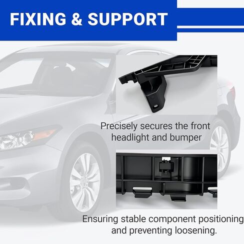 4Pcs Front Headlight & Bumper Bracket Mount Support Retainer Kit Compatible with Honda Accord 2008-2012 71140TA0A00, 71190TA0A00 Left & Right Side in Saudi Arabia