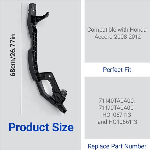 4Pcs Front Headlight & Bumper Bracket Mount Support Retainer Kit Compatible with Honda Accord 2008-2012 71140TA0A00, 71190TA0A00 Left & Right Side in Saudi Arabia