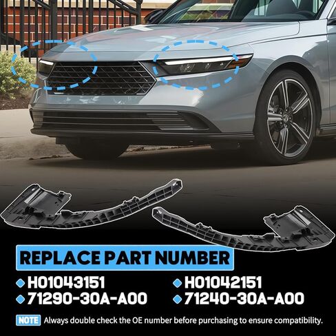 71240-30A-A00 Front Headlight Bumper Bracket Support Beam Set Fit for Honda Accord 2023-2025 Left & Right Side Replaces 71290-30A-A00 HO1043151 HO1042151 in Saudi Arabia