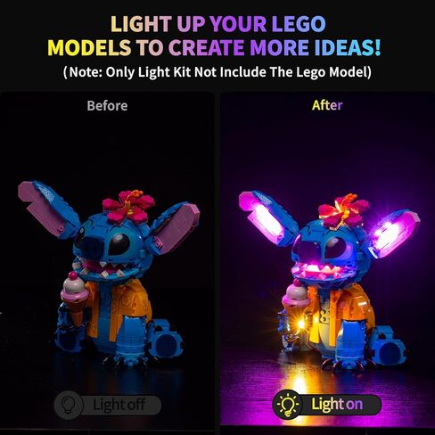 Led Light Kit with Lego 43249 Stitch Set - Lights Decoration Compatible with Lego 43249 Building Blocks Model(Led Light Only, Not Building Block Kit) in Saudi Arabia