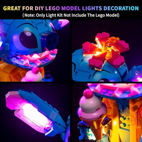 Led Light Kit with Lego 43249 Stitch Set - Lights Decoration Compatible with Lego 43249 Building Blocks Model(Led Light Only, Not Building Block Kit) in Saudi Arabia
