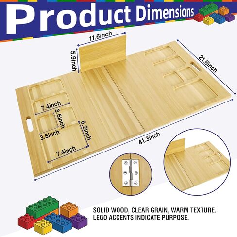Building Baseplate Table with Storage Trays, Multi-Functional Sensory Play Table Compatible with LEGO Bricks, Large Activity Tray Board for Adults & Seniors in Saudi Arabia