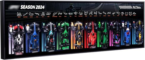Display Wallboard for Lego Speed Champions 66802(77242–77251), Showcase 10 Speed Champions Cars + Drivers, 52.8'' Wall Art for Collectors, Gift Idea(No Car Included) in Saudi Arabia