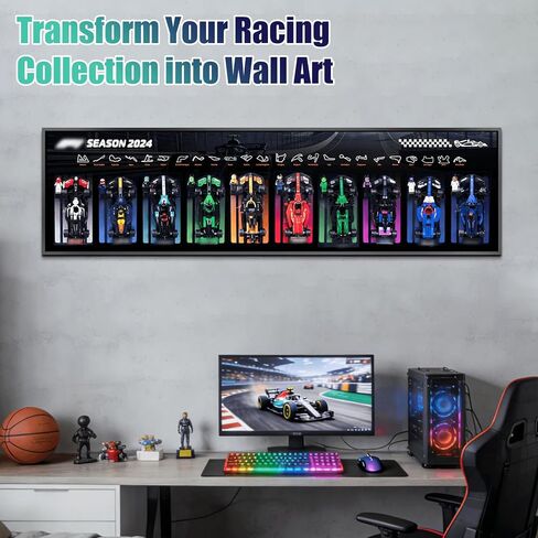 Display Wallboard for Lego Speed Champions 66802(77242–77251), Showcase 10 Speed Champions Cars + Drivers, 52.8'' Wall Art for Collectors, Gift Idea(No Car Included) in Saudi Arabia