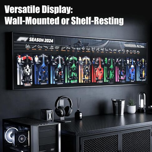 Display Wallboard for Lego Speed Champions 66802(77242–77251), Showcase 10 Speed Champions Cars + Drivers, 52.8'' Wall Art for Collectors, Gift Idea(No Car Included) in Saudi Arabia