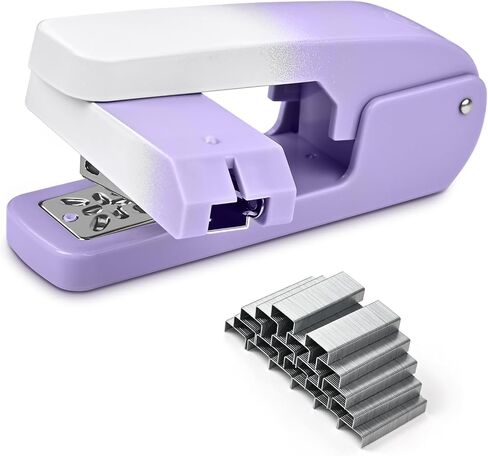 Swing-Arm Swivel Stapler, 360 Degree Rotate Desk Stapler with 1000 Staples, 20 Sheets Capacity, Jam Free, Booklet Staplers for School Office Home Supplies (Purple) in Saudi Arabia