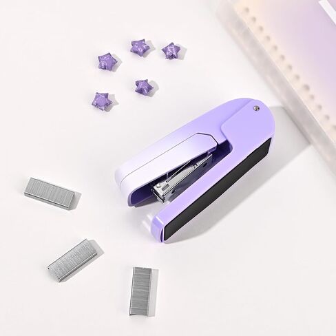 Swing-Arm Swivel Stapler, 360 Degree Rotate Desk Stapler with 1000 Staples, 20 Sheets Capacity, Jam Free, Booklet Staplers for School Office Home Supplies (Purple) in Saudi Arabia