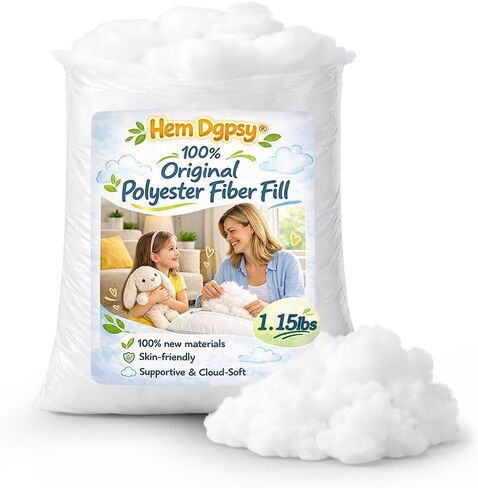 Polyfill Stuffing Fiber Fill 56oz/3.5lbs, Safe Pillow Stuffing for Couch, Stuffed Animals, Cushion, Crochet Toys, Cloud Decor, Crafts, White & Clean Polyester Filling, Oeko-TEX Certified in Saudi Arabia