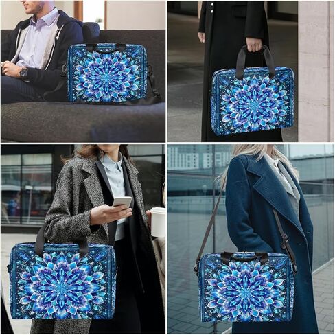 16 Inch Laptop Bag Pink Flowers Watercolor for Women Men Waterproof Computer Carrying Case Handbag Shoulder Briefcase in Saudi Arabia