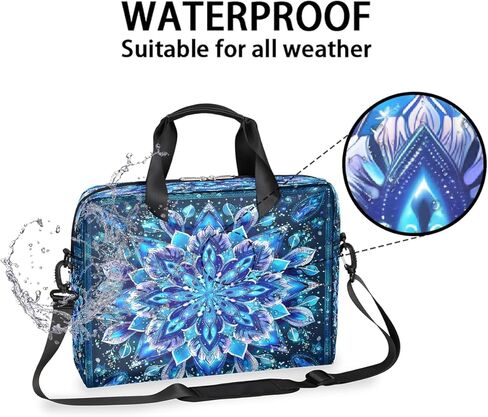 16 Inch Laptop Bag Pink Flowers Watercolor for Women Men Waterproof Computer Carrying Case Handbag Shoulder Briefcase in Saudi Arabia
