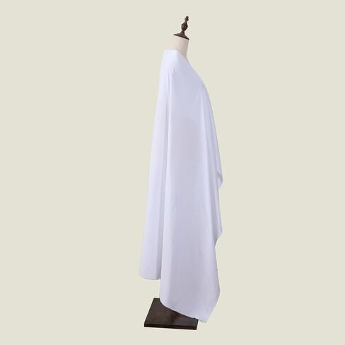 Q&J Fabric Co. 100% Cotton Fabric by The Yard 60'' Wide x 2 Yards, Natural Muslin Fabric Nearly Medium Weight Material for DIY Sewing Apparel Cloth, Quilting, Soft Embroidery Cloth, Garments (White) in Saudi Arabia