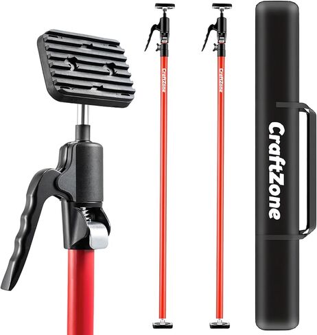 Cabinet Jacks for Installing Cabinets Heavy Duty Support Pole Drywall Lift Premium Dust Barrier Poles Telescopic Adjustable 2-Pack in Saudi Arabia
