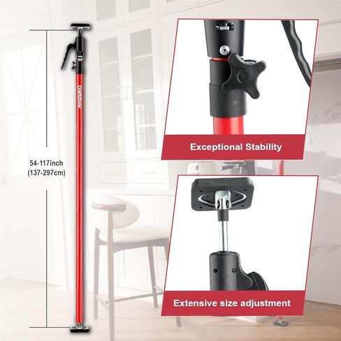 Cabinet Jacks for Installing Cabinets Heavy Duty Support Pole Drywall Lift Premium Dust Barrier Poles Telescopic Adjustable 2-Pack in Saudi Arabia