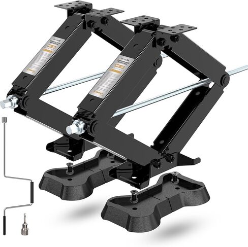 YOMILINK 9000lbs RV Scissor Jacks with Pads, Stabilizer Leveling Heavy Duty Jacks, 24" for Travel Trailer Camper, Set of 2 in Saudi Arabia