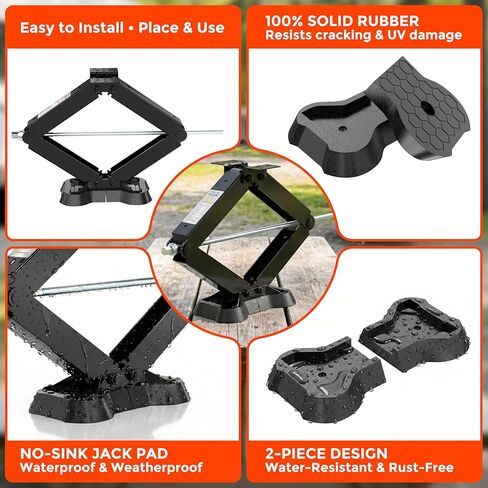 YOMILINK 9000lbs RV Scissor Jacks with Pads, Stabilizer Leveling Heavy Duty Jacks, 24" for Travel Trailer Camper, Set of 2 in Saudi Arabia