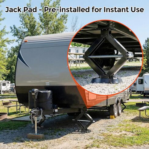 YOMILINK 9000lbs RV Scissor Jacks with Pads, Stabilizer Leveling Heavy Duty Jacks, 24" for Travel Trailer Camper, Set of 2 in Saudi Arabia