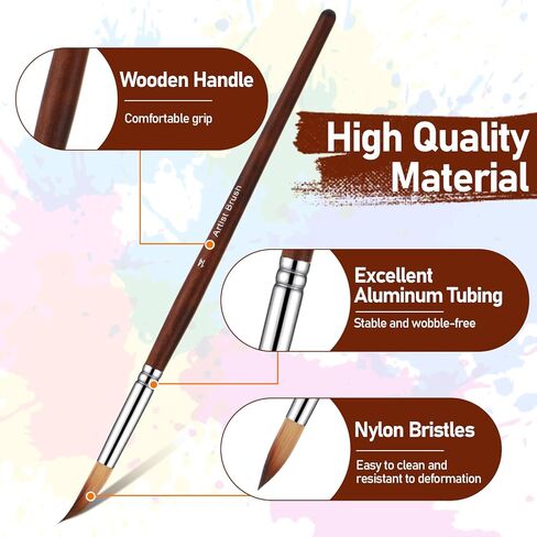 25pcs Paint Brush Set, Acrylic Paint Brushes, Professional Paintbrushes with Paints Spatula and Cloth Roll, Oil Paints Brushes for Acrylic Painting, Watercolor, Oil, Gouache(Wood) in Saudi Arabia