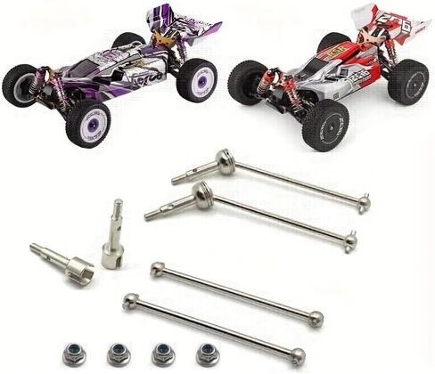 RC Wltoys 144001 144002 124017 124018 124019 أعمدة محرك معدنية أمامية وخلفية CVD Dogbone المحور in Kuwait