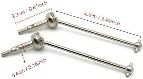 RC Wltoys 144001 144002 124017 124018 124019 أعمدة محرك معدنية أمامية وخلفية CVD Dogbone المحور in Kuwait