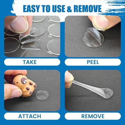 450Pcs Double Sided Adhesive Dots, 0.8"(20mm) Clear No Trace Sticky Tac, Waterproof Putty for Balloon Tassels, Posters, Picture Hanging & Decor in Saudi Arabia
