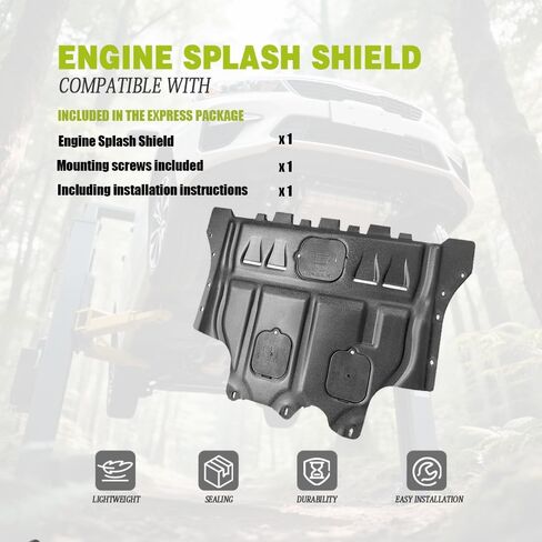 Front Skid Plate for VW Jetta 2019 2020 2021 2022 2023 2024 Engine Splash Shield Heavy Duty, Impact Resistant Engine Guard Cover for Jetta GLI 2019-2023 Underbody Guard Plate w/Screw Hardware in Saudi Arabia