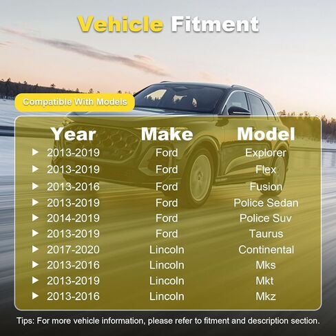 طقم قابض ضاغط التيار المتردد CO11357C متوافق مع 2013-2019 Ford Explorer وFlex وTaurus وPolice Interceptor Sedan وPolice Interceptor Utility وLincoln MKZ وMKS وMKT وContinental in Kuwait