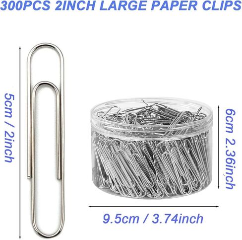 Large Paper Clips 300pcs 2 Inch Jumbo Paperclips for Home Office School Paperwork and Document Organizing in Saudi Arabia