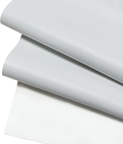 White Smooth Faux Leather Fabric 19"x54" - Waterproof Solid Color Vinyl for Upholstery Restoration, Handbag Making & DIY Craft Projects in Saudi Arabia