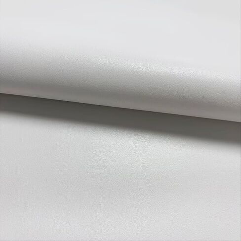 White Smooth Faux Leather Fabric 19"x54" - Waterproof Solid Color Vinyl for Upholstery Restoration, Handbag Making & DIY Craft Projects in Saudi Arabia