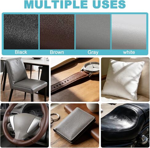White Smooth Faux Leather Fabric 19"x54" - Waterproof Solid Color Vinyl for Upholstery Restoration, Handbag Making & DIY Craft Projects in Saudi Arabia