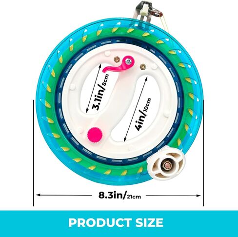Mint's Colorful Life Kite String Reel Winder for Adults, 9 inches Dia with 1640ft Line, Kites Reel with Brake, Anti-Rotation Knob Equipped, Kite String Spool for Women and Men (Black) in Kuwait