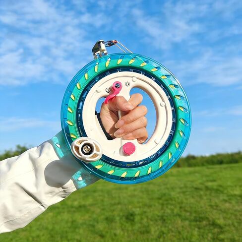 Mint's Colorful Life Kite String Reel Winder for Adults, 9 inches Dia with 1640ft Line, Kites Reel with Brake, Anti-Rotation Knob Equipped, Kite String Spool for Women and Men (Black) in Kuwait