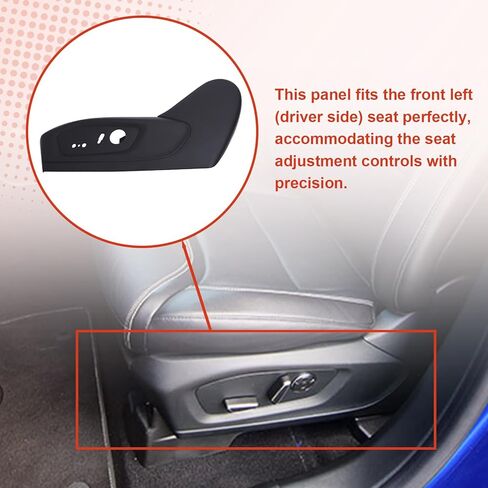 MB5Z-7862187-EC Driver Seat Side Track Cover, Driver Seat Trim Panel Compatible with Ford Explorer 2020 2021 2022 2023 Front Left Seat Cushion Outer Shield Cover Replaces MB5Z7862187EC Black in Saudi Arabia