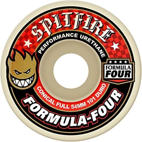 عجلات Spitfire F4 مخروطية كاملة باللون الأبيض والأحمر مقاس 54 ملم/مجموعة 101D in Saudi Arabia