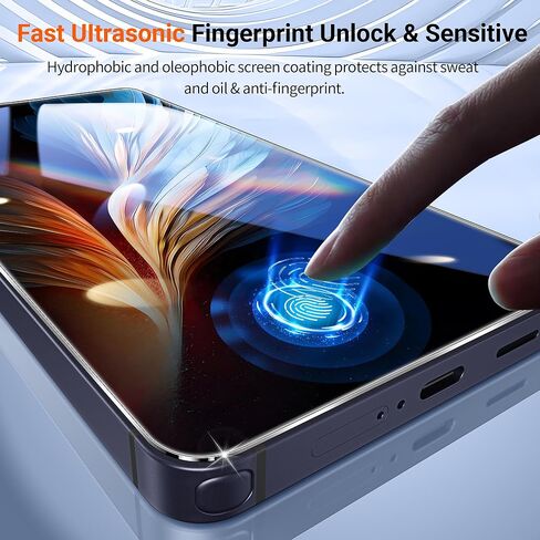 Letosan [3+2 Pack] لواقي شاشة Samsung Galaxy S24 Plus، زجاج مقسى 9H، مجموعة محاذاة تلقائية، دعم بصمات الأصابع Plussonic، حافظة صديقة لواقي شاشة زجاجي Samsung S24 Plus 5G in Kuwait