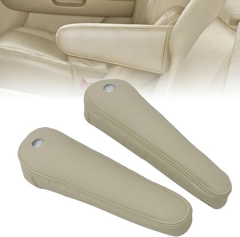 Mythoria 2ND Row Seat Armrest Leather Cover Tan Fit for Cadillac Escalade 2009 2010 2011 2012 2013 2014 in Saudi Arabia