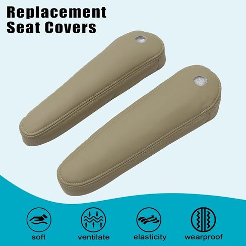 Mythoria 2ND Row Seat Armrest Leather Cover Tan Fit for Cadillac Escalade 2009 2010 2011 2012 2013 2014 in Saudi Arabia