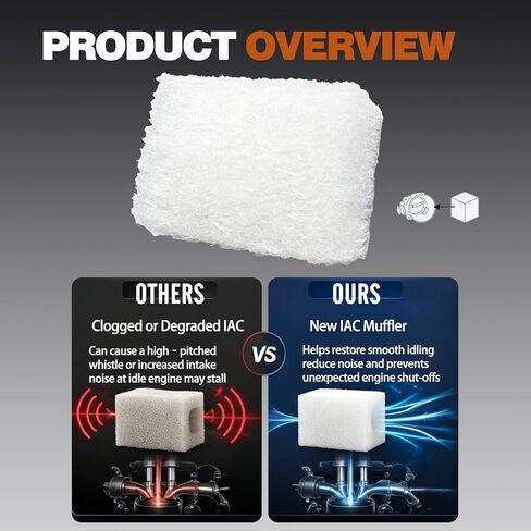 YunGlee IAC Muffler Replacement, Idle Air Control Muffler Compatible with MerCruiser EFI & MPI Engines (Replaces 35 863829) (6) in Saudi Arabia