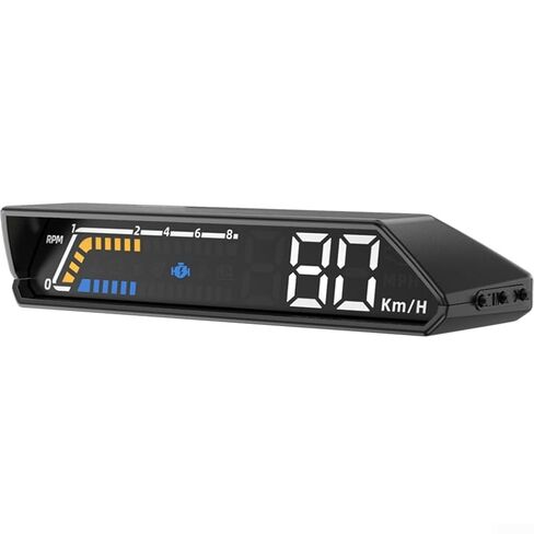 Car Head Up Display HUD with Dual Screen Projection OBD2 Interface Shows Speed Water Temp Voltage Fuel Consumption Compatible with Most 12V Cars in Saudi Arabia