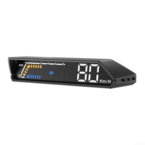 Car Head Up Display HUD with Dual Screen Projection OBD2 Interface Shows Speed Water Temp Voltage Fuel Consumption Compatible with Most 12V Cars in Saudi Arabia