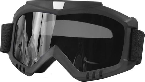 Dirt Bike Goggles,Car Accessories Youth Dirt Bike Goggle,Windproof Wide Vision Riding Motorcycle Goggles,Suitable for Motorcycles,Skiing,Jet Skiing (White-transparent) in Kuwait