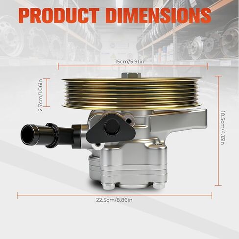 مضخة توجيه كهربائية مع بكرة متوافقة مع Acura MDX 3.5L 3.7L & Honda Pilot 3.5L 2005-2008 & Odyssey 3.5L 2005-2010 استبدال OEM 21-5442، 56110-RGL-A03، 56110-PVJ-A01 in Kuwait
