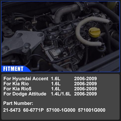 571001E000 مضخة توجيه كهربائية مع بكرة، لكيا ريو 2006-2009 1.6L، لريو5 2006-2009 1.6L، لشركة هيونداي أكسنت 2006-2009 1.6L، لدودج Attitude 2006-2009 1.4L/1.6L، OE #21-5473 in Kuwait