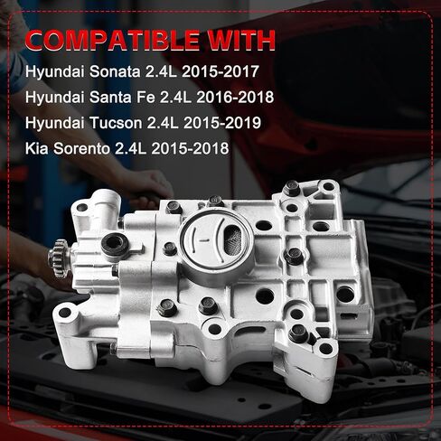 19 Teeth Engine Oil Pump Shaft Balance Assembly Compatible with Hyundai Sonata 2.4L 2015-2017, Tucson 2.4L 2015-2019, Santa Fe Sport 2016-2018, for Kia Sorento 2015-2018#23300-2G401 233002G401 in Saudi Arabia